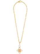 Chanel Vintage Stone Cc Necklace - Gold