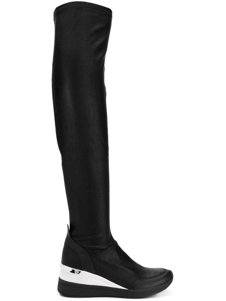 Michael Michael Kors Over-the-knee Wedge Boots - Black