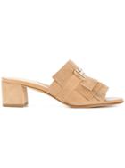 Tod's Double T Fringed Mules - Neutrals