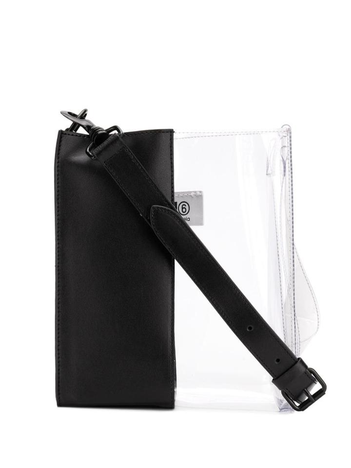 Mm6 Maison Margiela Clear Panel Mini Bag - Black