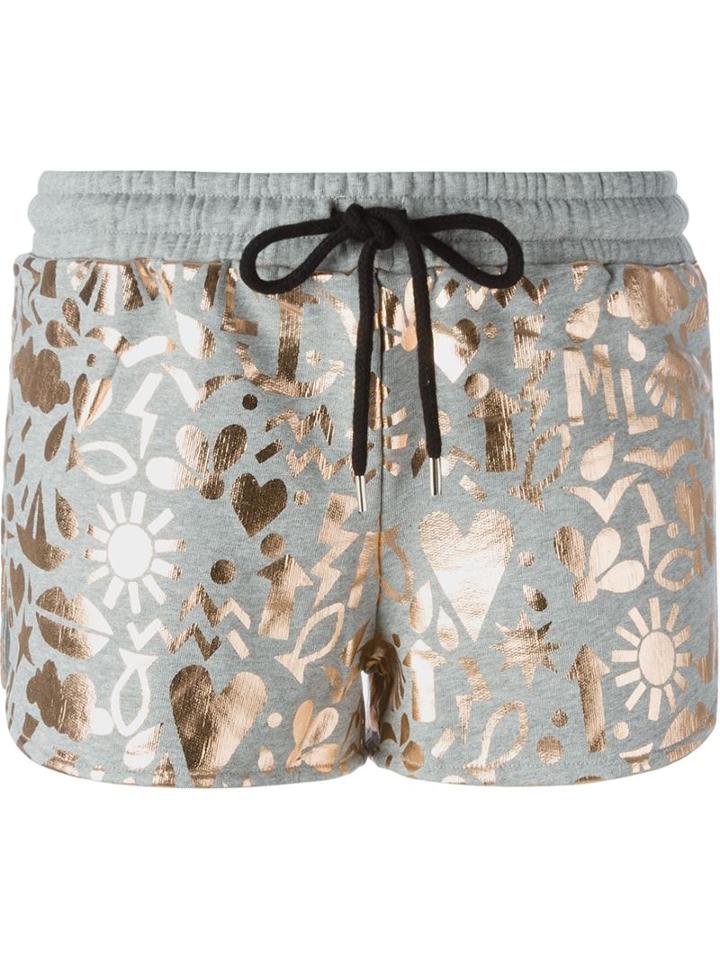 Markus Lupfer Metallic Print Track Shorts