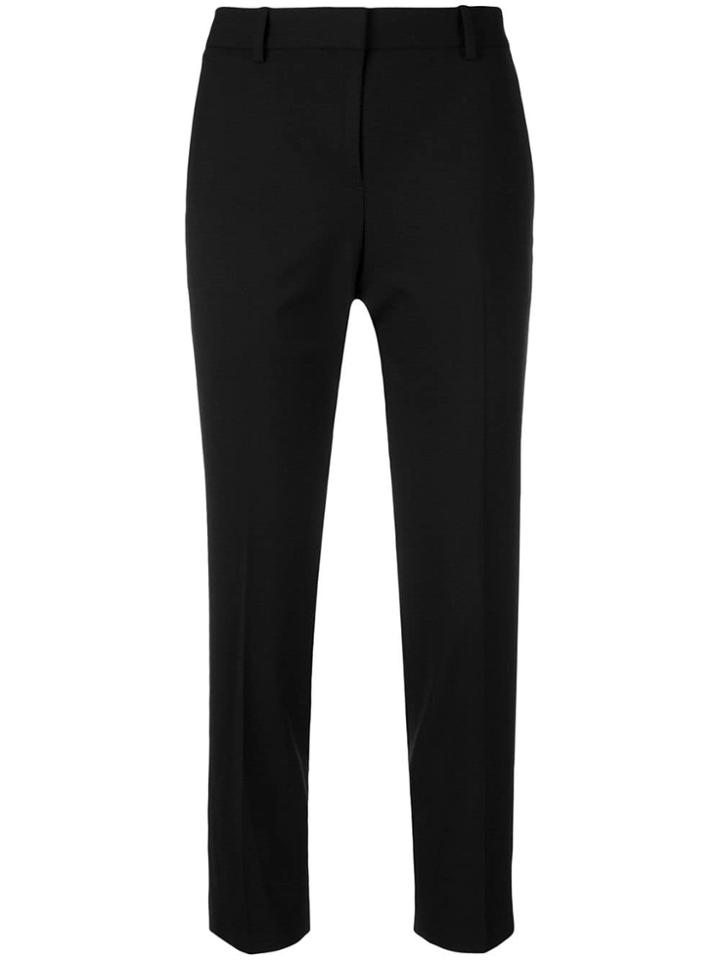 Theory Slim-fit Cropped Trousers - Black