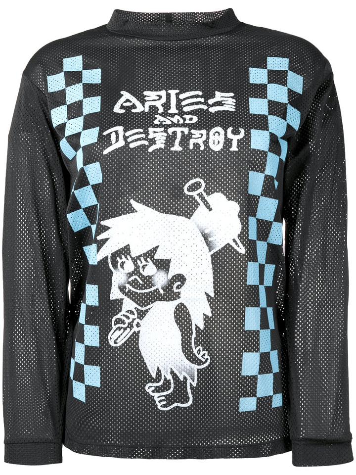 Aries - Snar T-shirt - Women - Polyester - 3, Women's, Black, Polyester