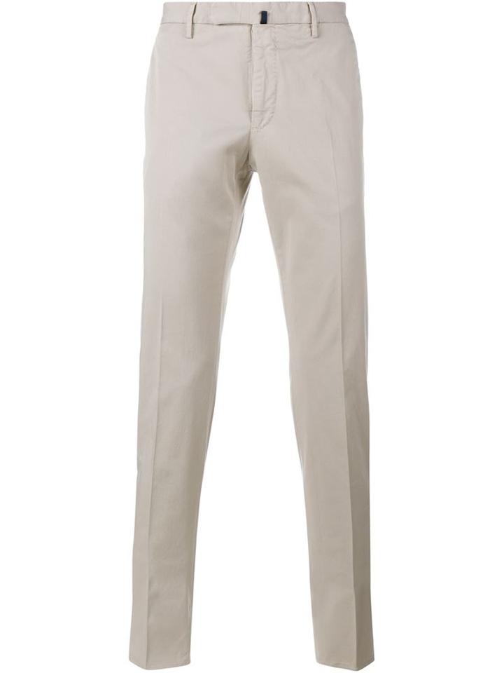 Incotex Classic Cotton Trousers, Men's, Size: 50, Nude/neutrals, Cotton/spandex/elastane
