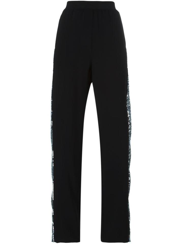 Mm6 Maison Margiela Sequine Stripe Straight Leg Trousers