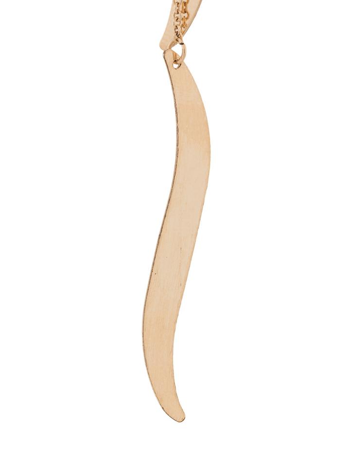 Petite Grand Long Wave Earrings - Metallic