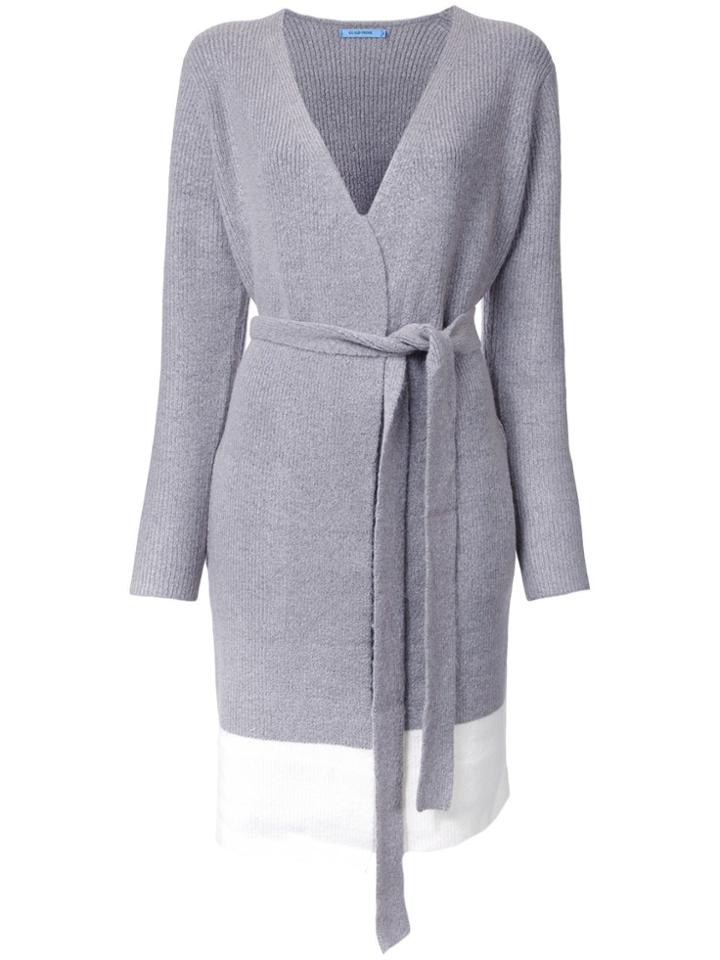 Guild Prime V-neck Belted Cardi-coat - Grey