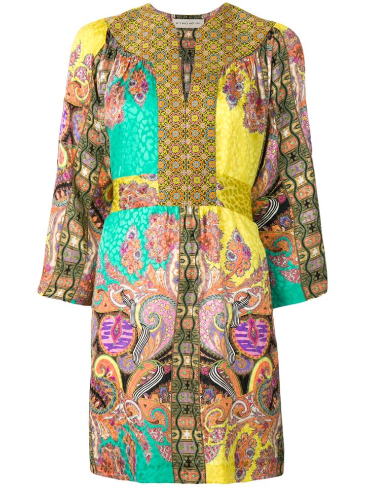 Etro Multi-print Kaftan Dress - Multicolour