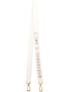 Prada Crystal Embellished Shoulder Strap - White
