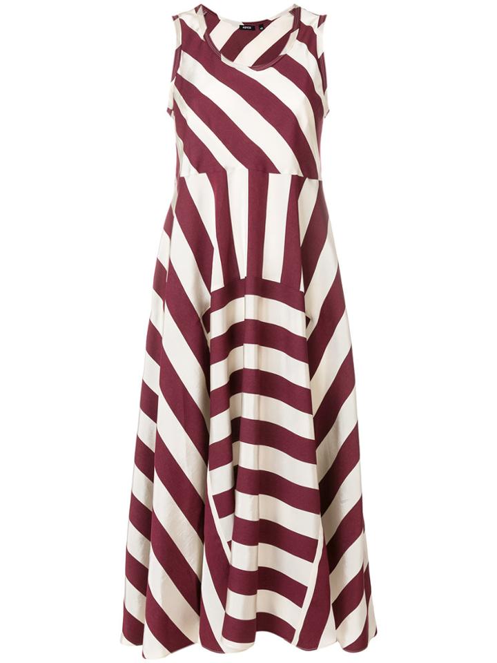 Aspesi Striped Midi Dress - White