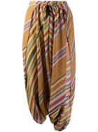 Christian Dior Vintage 1990's Striped Culottes - Brown