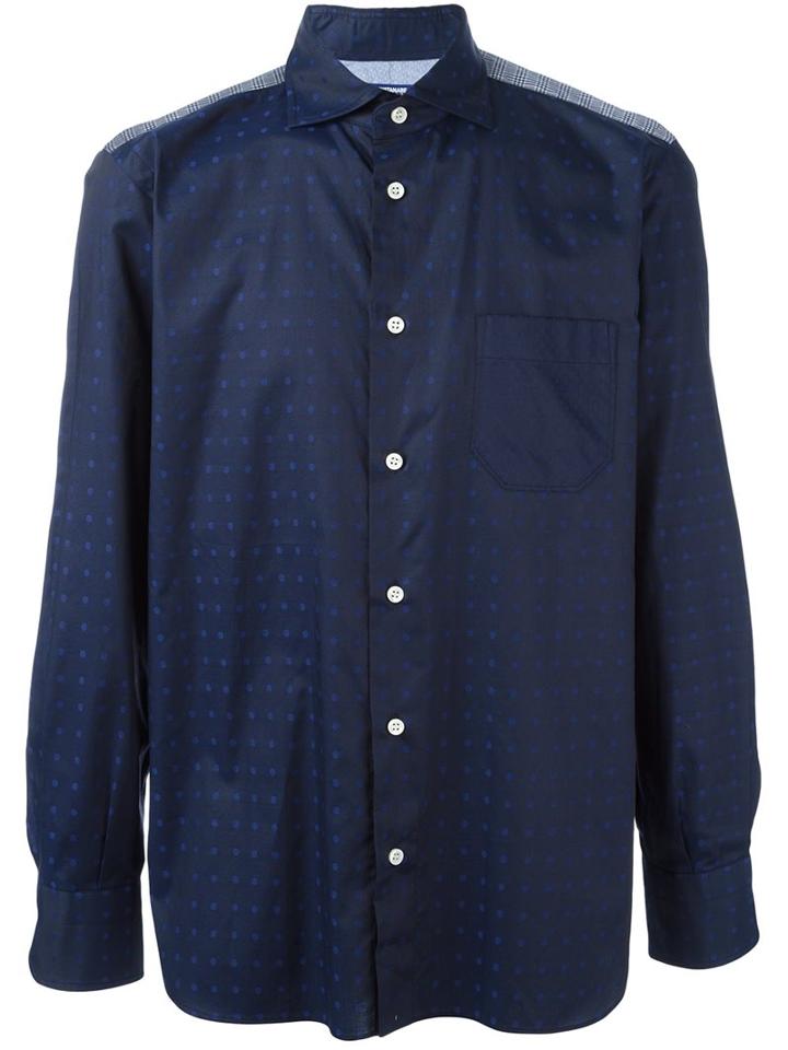 Junya Watanabe Comme Des Garçons Man Dotted Print Button Down Shirt