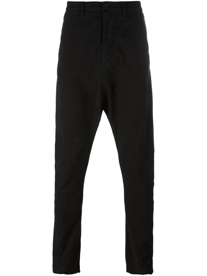 Poème Bohémien Drop Crotch Trousers, Men's, Size: 48, Black, Cotton/spandex/elastane