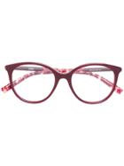 Max Mara Round Glasses - Red