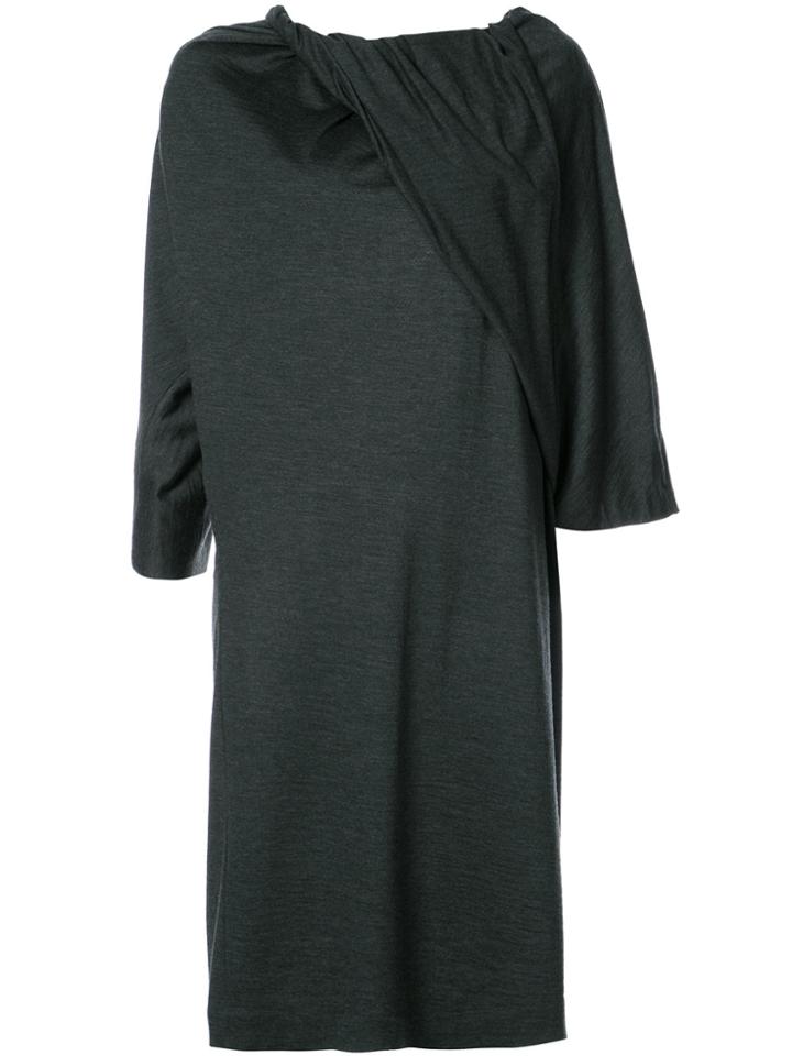 Chalayan Twisted Neckline Dress - Grey