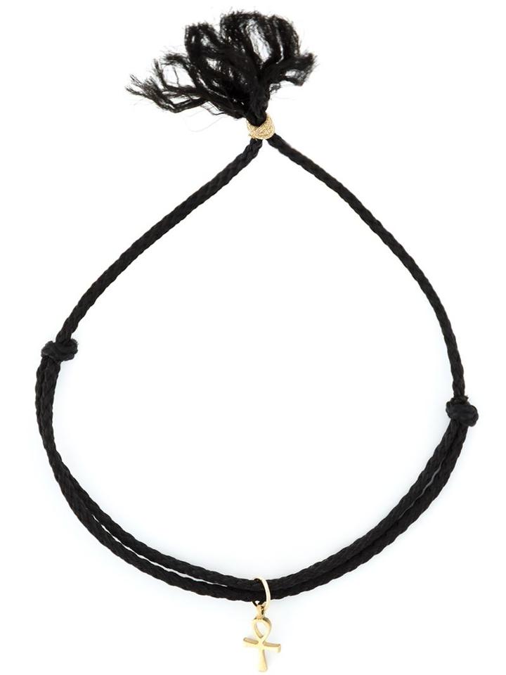 Luis Morais Hanging Ankh Cross Tassel Bracelet