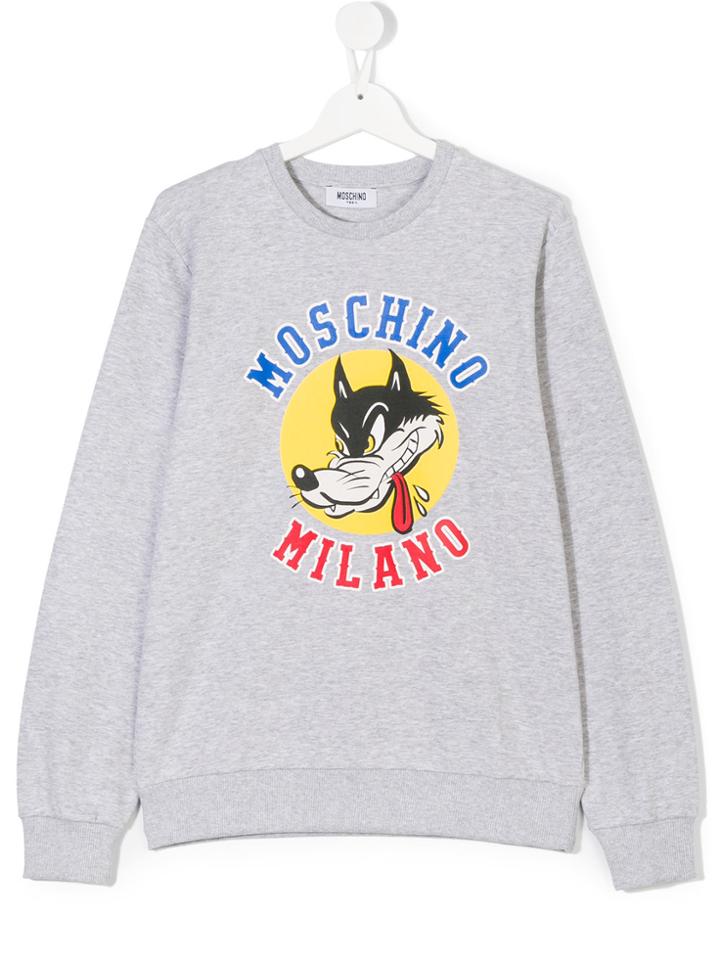 Moschino Kids Cartoon Print Sweatshirt - Grey