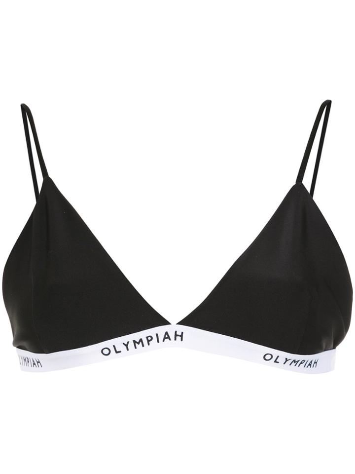 Olympiah Elasticated Bikini Top - Black