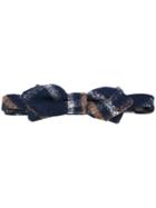 Al Duca D'aosta 1902 Checked Bow Tie - Blue