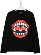 Stella Mccartney Kids Teen Mouth Logo T-shirt - Black