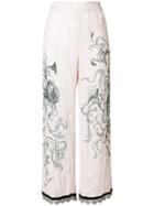 Prada Floral Sketch Trousers - Pink
