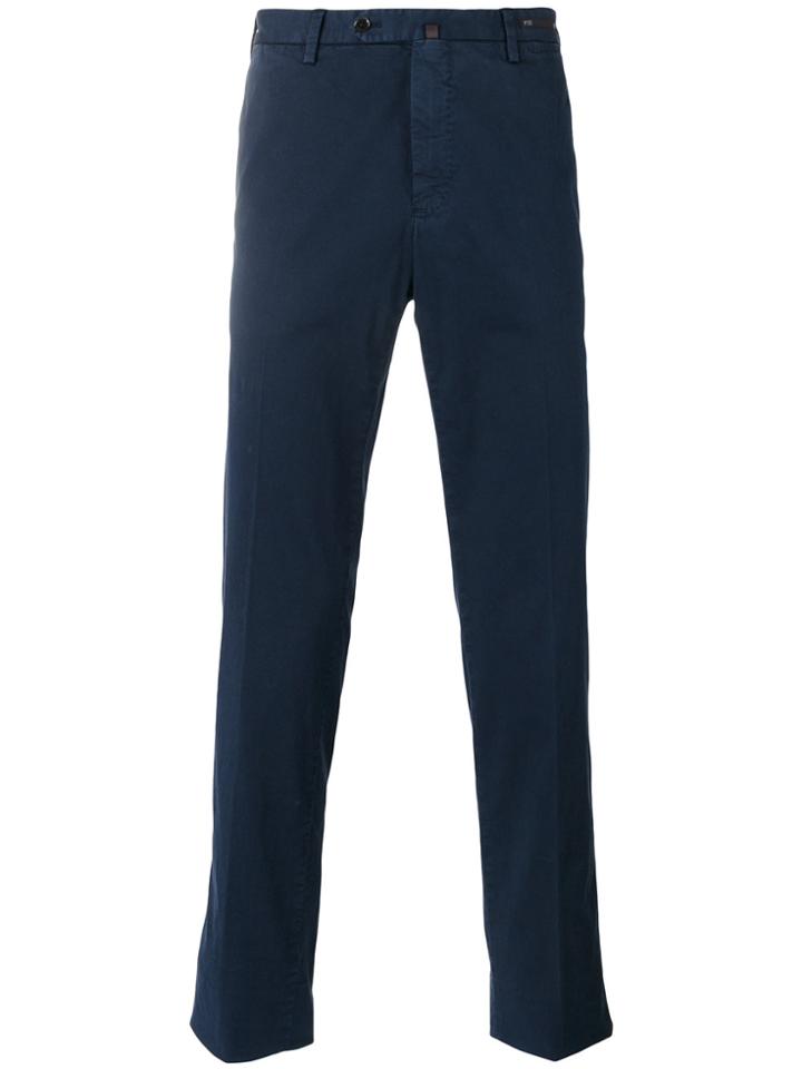 Pt01 Straight-leg Chinos - Blue