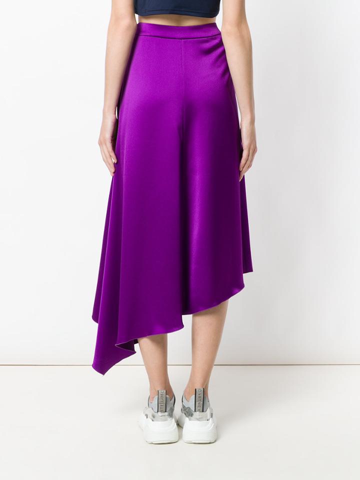 Msgm Asymmetric Mid-length Skirt - Pink & Purple
