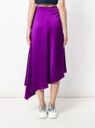 Msgm Asymmetric Mid-length Skirt - Pink & Purple