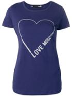 Love Moschino Heart Print T-shirt - Blue