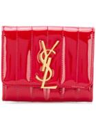 Saint Laurent Small Vicky Wallet - Red