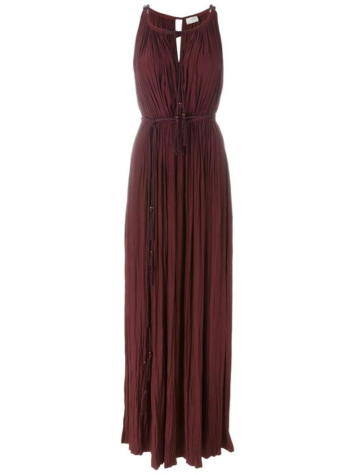 Lanvin Pleated Maxi Dress, Women's, Size: 36, Pink/purple, Cotton/polyester