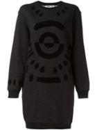 Mcq Alexander Mcqueen Tribal Markings Flock Sweatshirt Dress