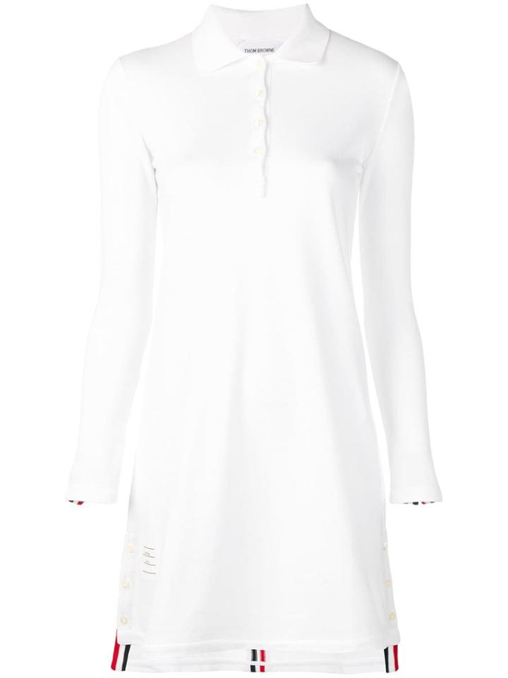 Thom Browne Short Polo Dress - White