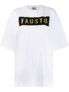 Fausto Puglisi Logo Print Oversized T-shirt - White