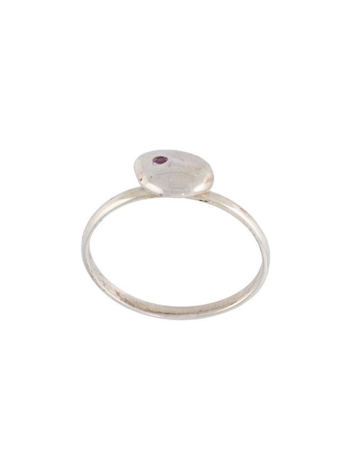 Natasha Collis Large Sapphire Nugget Ring, Women's, Size: 56.3, Metallic, Sterling Silver/sapphire