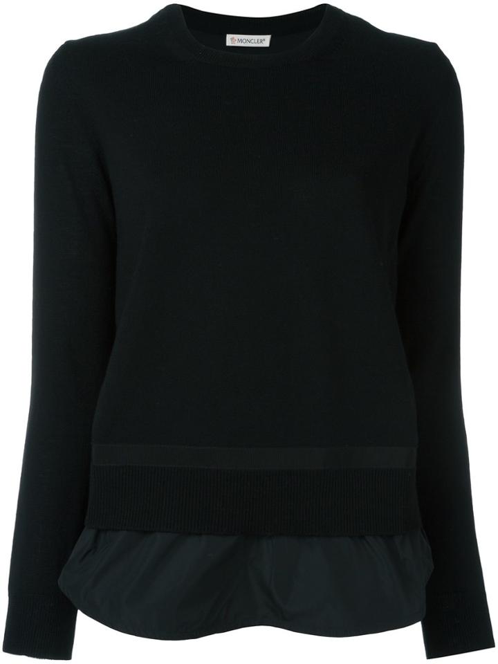 Moncler Layered Effect Knit Sweater - Black