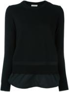 Moncler Layered Effect Knit Sweater - Black