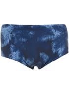 Track & Field Printed Swimming Trunks - Blue