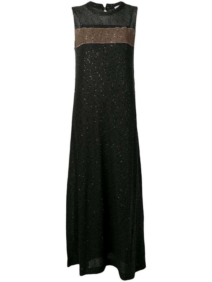 Brunello Cucinelli Sequin Embellished Dress - Black