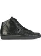 Leather Crown Lace-up Hi-tops