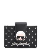 Karl Lagerfeld Polka Dots Wallet - Black