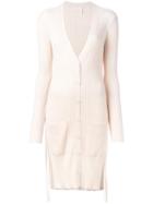 See By Chloé Ribbed Mid Cardigan, Women's, Size: Large, Nude/neutrals, Wool