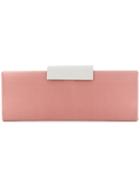Sergio Rossi Colour-block Formal Clutch - Pink & Purple