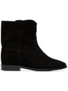 Isabel Marant Black Crisi Flat Suede Ankle Boots