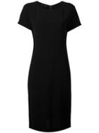 Aspesi - Shortsleeved Midi Dress - Women - Polyester/triacetate - 42, Black, Polyester/triacetate
