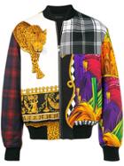 Versace Tiger Print Bomber Jacket - Black