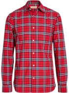 Burberry Check Print Shirt - Red