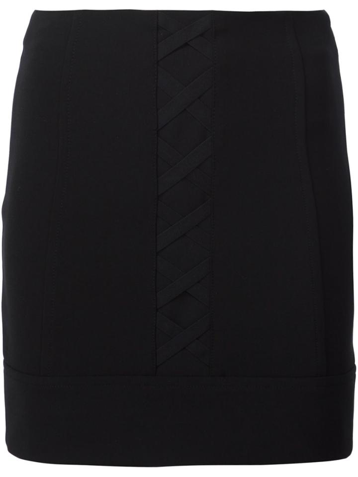 Neil Barrett Criss-cross Front Skirt - Black
