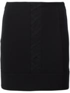 Neil Barrett Criss-cross Front Skirt - Black