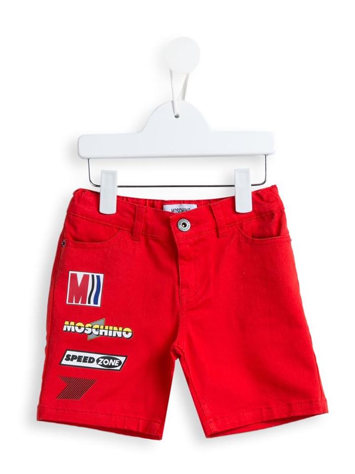 Moschino Kids Racing Denim Shorts